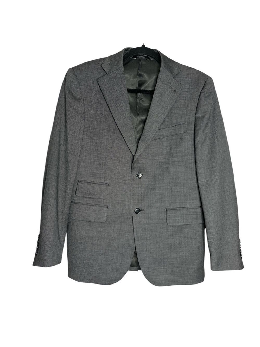 Geoffrey Beene Men's Grey Wool 2 Button Blazer, size 34S